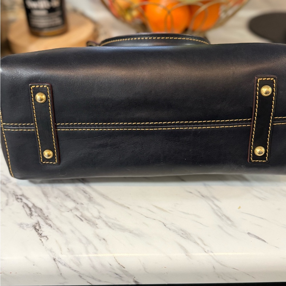 Dooney & Bourke Florentine Cameron Satchel-Navy - Picture 5 of 10
